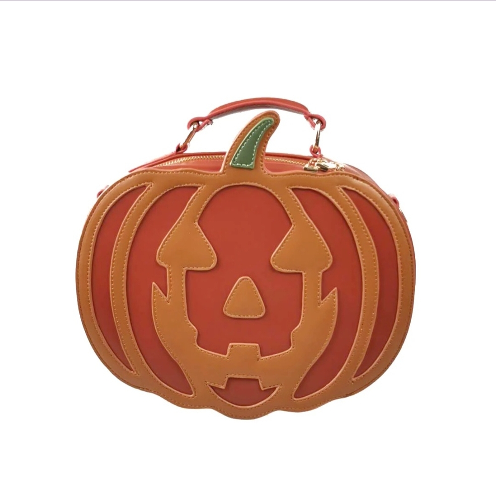 BACKSTITCH BRUJA falloween pumpkin shaped handbag